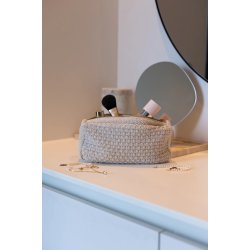 Strikket clutch By LOHN, beige melange