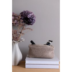 Strikket clutch By LOHN, tiger melange