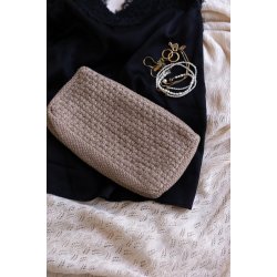 Strikket clutch By LOHN, tiger melange