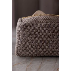 Strikket clutch By LOHN, multifarvet stone/grey/smoke