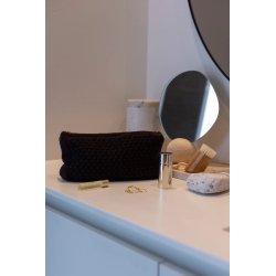 Strikket clutch By LOHN, chocolate