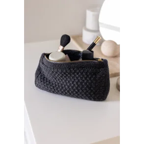 Strikket clutch By LOHN, dark grey melange