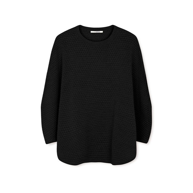 Adi knit poncho Sibin Linnebjerg, black