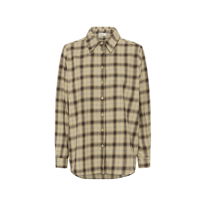 Sahim shirt My Essential Wardrobe, capers w. brown