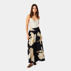 Savannah skirt Karmamia, gold maxi flower