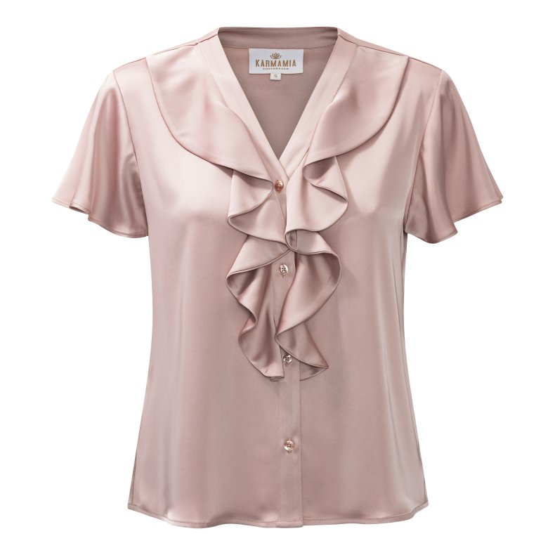 Sophia short blouse Karmamia, semi rich blush