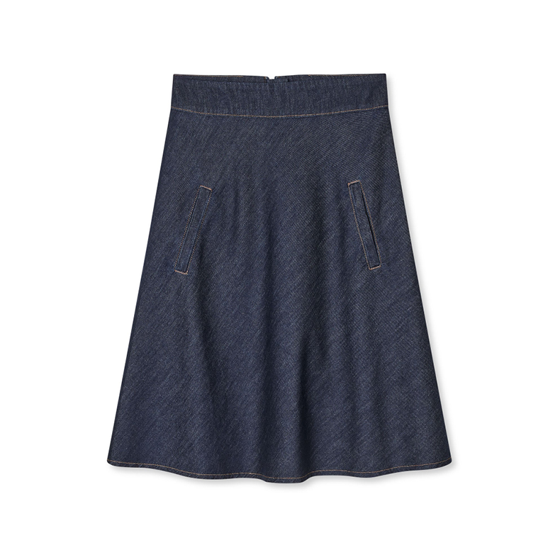 Air denim stelly skirt Mads N�rgaard, mid blue denim