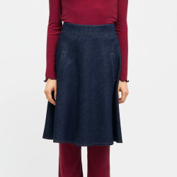 Air denim stelly skirt Mads N�rgaard, mid blue denim