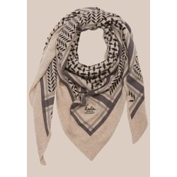 Triangle trinity M cashmere scarf Lala Berlin, dune beige 