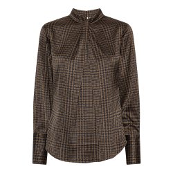 Tara blouse Karmamia, houndstooth
