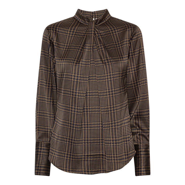 Tara blouse Karmamia, houndstooth