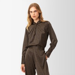 Tara blouse Karmamia, houndstooth