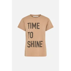 Ambla time to shine t-shirt Rabens Saloner, tobacco