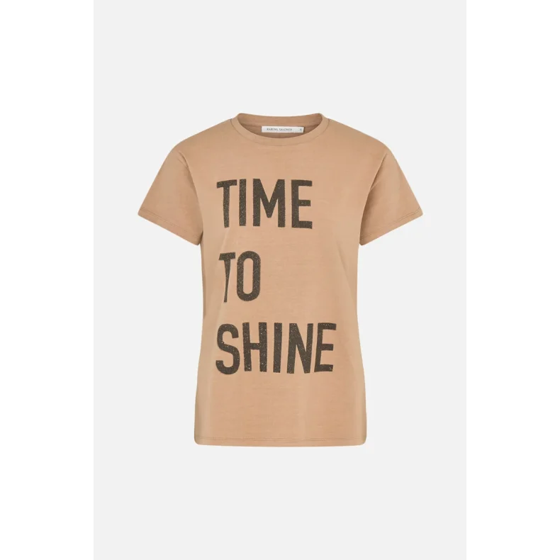 Ambla time to shine t-shirt Rabens Saloner, tobacco