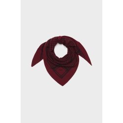 Triangle trinity M cashmere scarf Lala Berlin, bordeaux