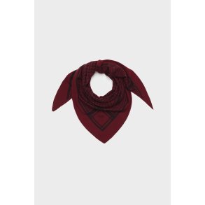 Triangle trinity M cashmere scarf Lala Berlin, bordeaux