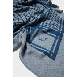 Triangle swoosh M cashmere scarf Lala Berlin, niagara