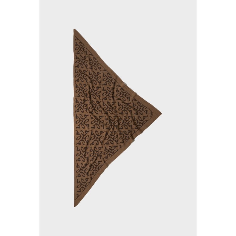 Triangle lalagram M cashmere scarf Lala Berlin, tawny