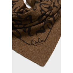 Triangle lalagram M cashmere scarf Lala Berlin, tawny