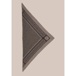 Triangle trinity M cashmere scarf Lala Berlin, stradivari dark brown