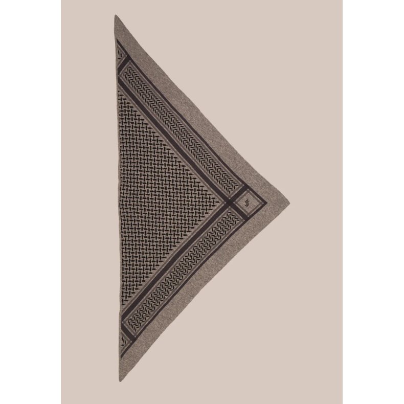 Triangle trinity M cashmere scarf Lala Berlin, stradivari dark brown