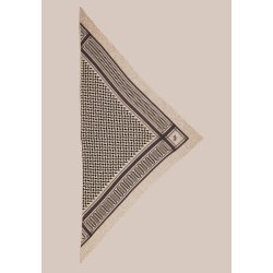 Triangle trinity M cashmere scarf Lala Berlin, dune beige 