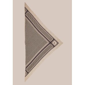 Triangle trinity M cashmere scarf Lala Berlin, dune beige 
