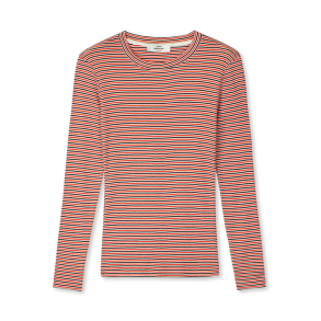 2x2 cotton stripe tuba ls tee Mads N�rgaard, fiery red/vanilla ice