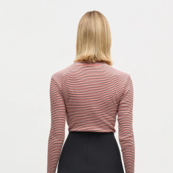 2x2 cotton stripe tuba ls tee Mads N�rgaard, fiery red/vanilla ice