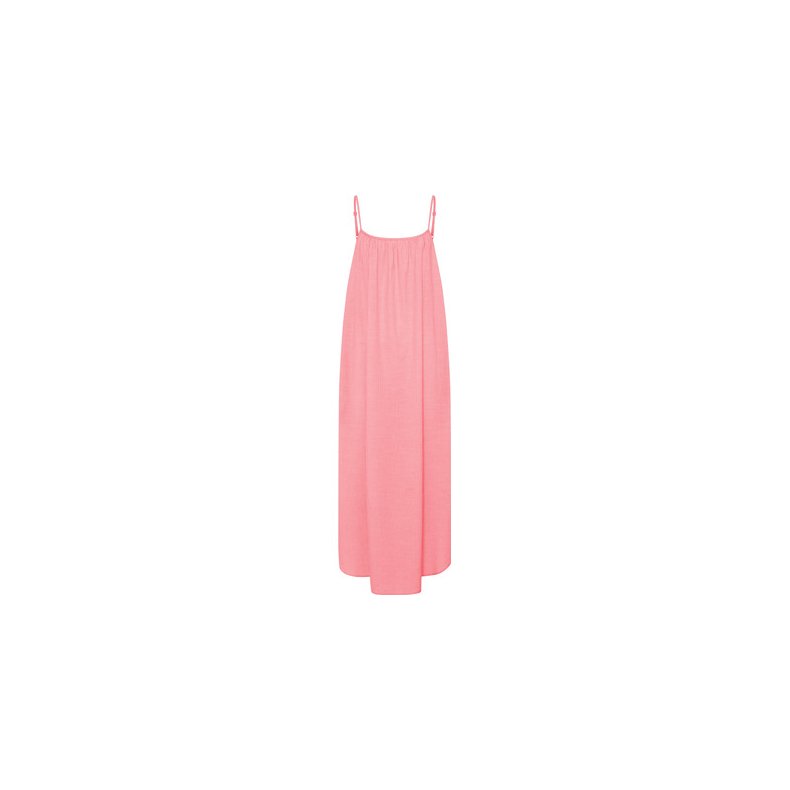 Vancouver sl long dress frau, hot coral stripe