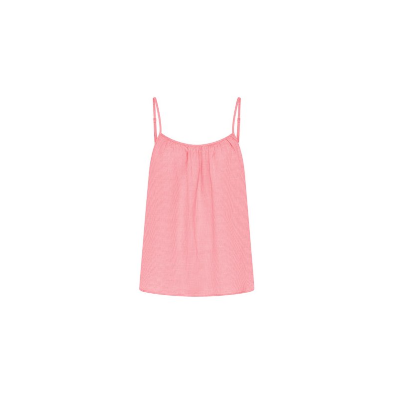Vancouver sl top Frau, hot coral stripe