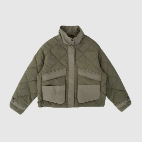 Veda quilted jacket WithBlack, spring forest