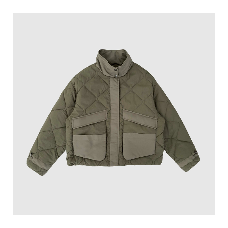 Veda quilted jacket WithBlack, spring forest