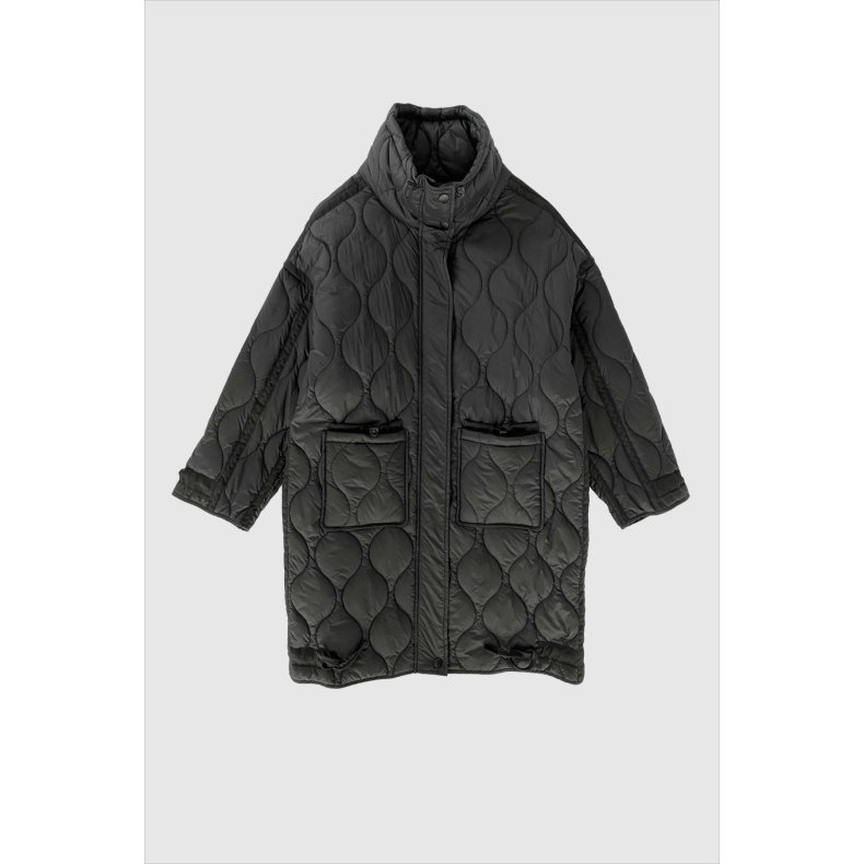 Alba quilted coat WithBlack, black