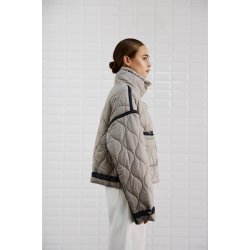 Alba quilted jacket WithBlack, grey sand