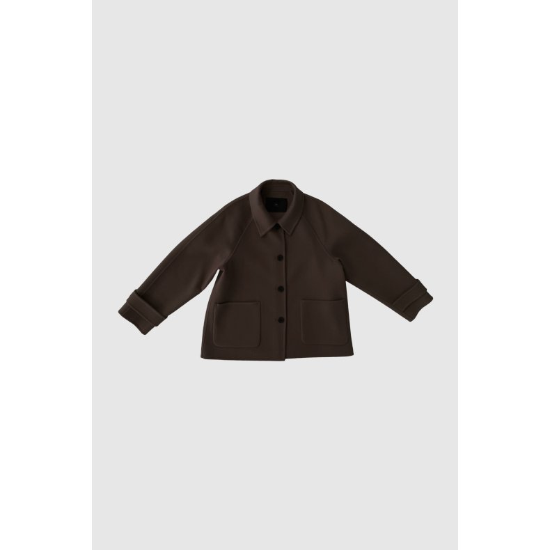 LLUCIA mel wool jacket WithBlack, Dark Brown