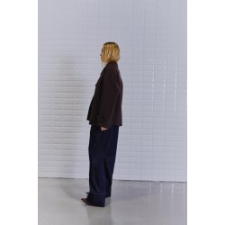 LLUCIA mel wool jacket WithBlack, Dark Brown