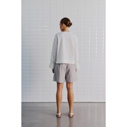 Marit Ls shirt WithBlack, white