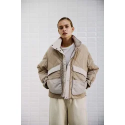 Veda quilted jacket WithBlack, silver lining