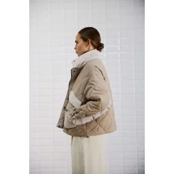 Veda quilted jacket WithBlack, silver lining