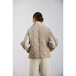 Veda quilted jacket WithBlack, silver lining