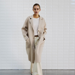 Celine mel spring coat Withblack, birch