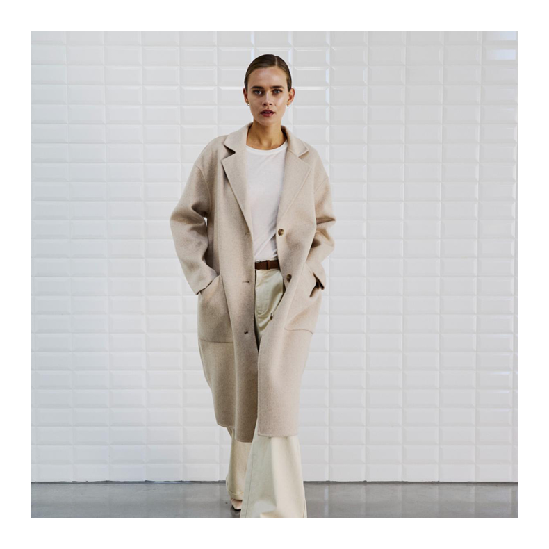 Celine mel spring coat Withblack, birch