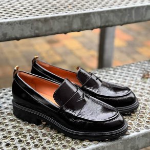 Loafers Billi Bi, black naplack/cammeo