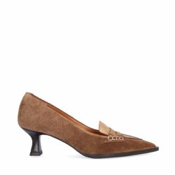 Pumps Billi Bi, tabac babysilk suede