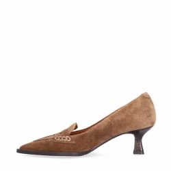 Pumps Billi Bi, tabac babysilk suede