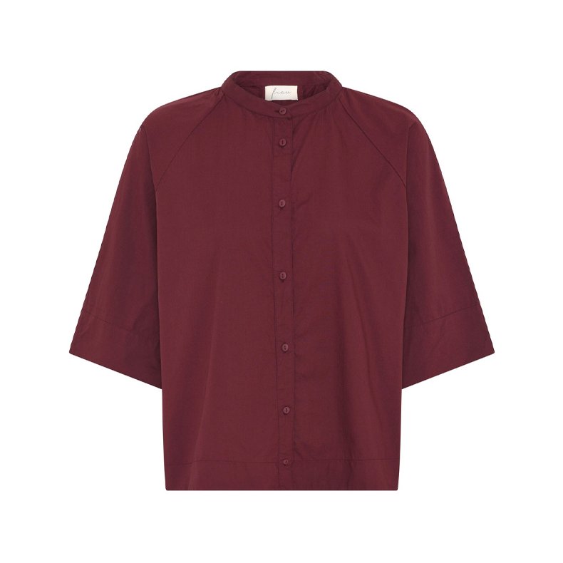 Abu Dhabi 3/4 short shirt Frau, red mahogany