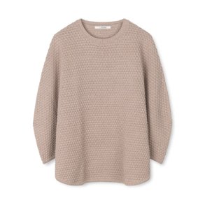 Adi knit poncho Sibin Linnebjerg, light sand