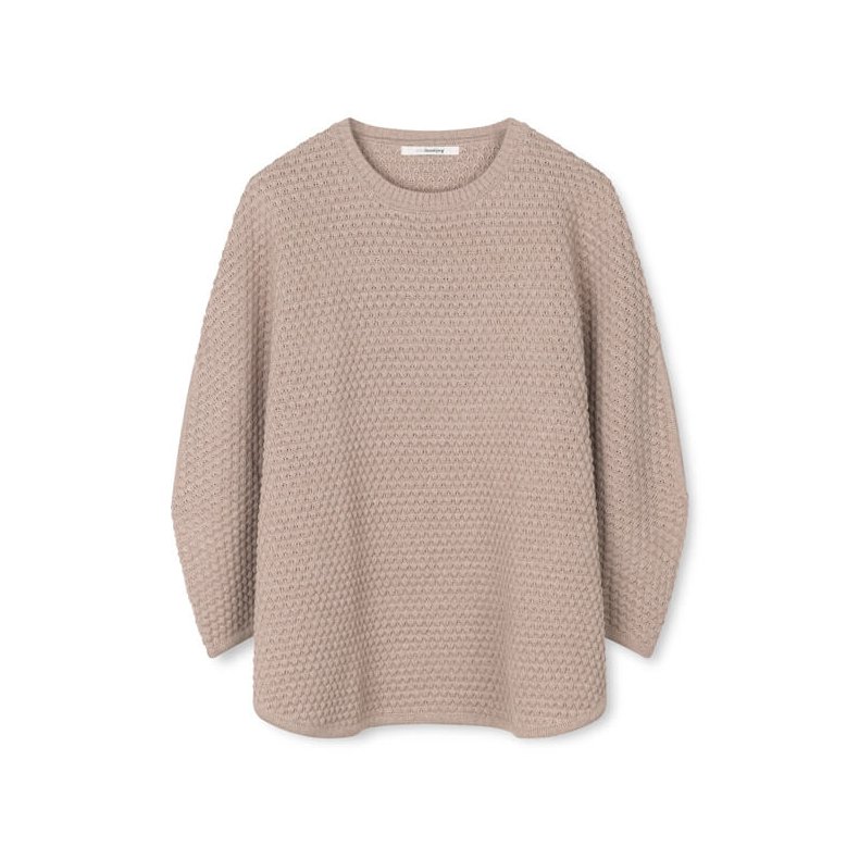 Adi knit poncho Sibin Linnebjerg, light sand