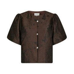 Asia brocade blouse Neo Noir, dark brown